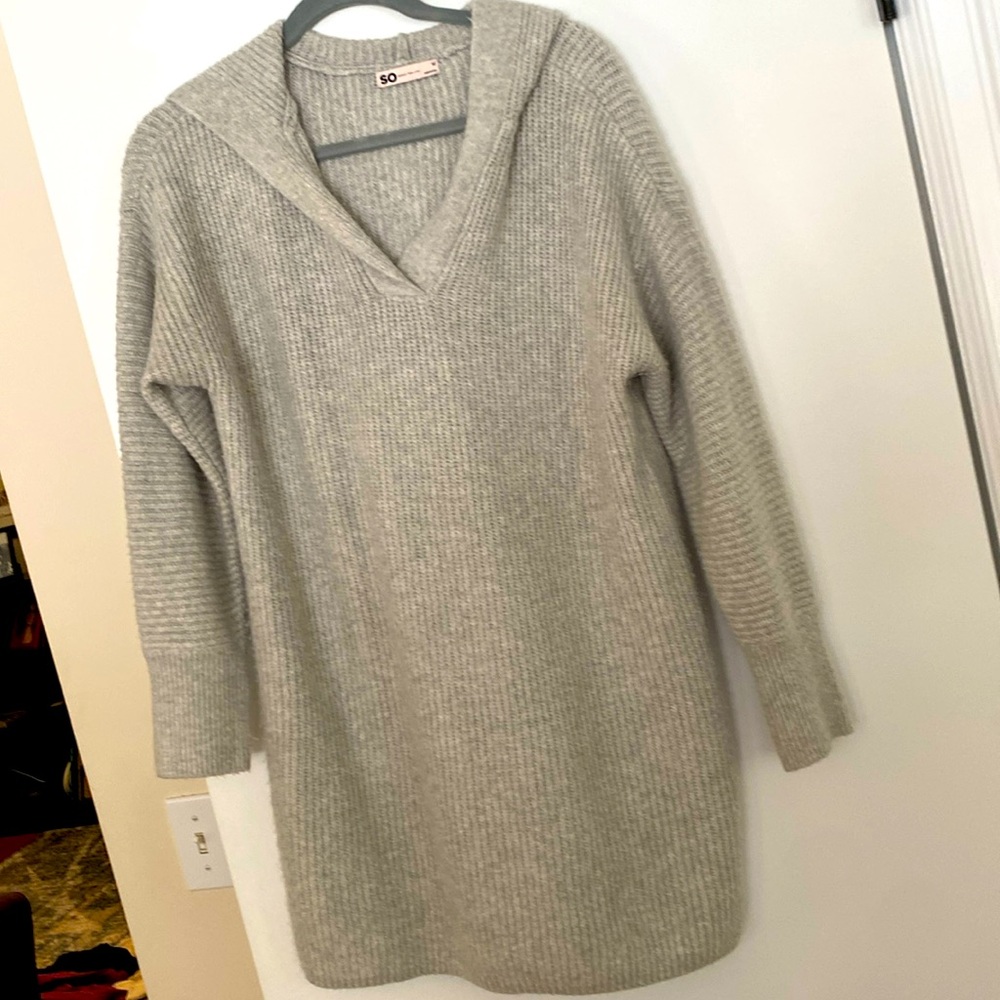 Wome grey sweater dress